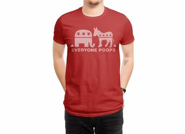 EVERYONE POOPS Red T-Shirt