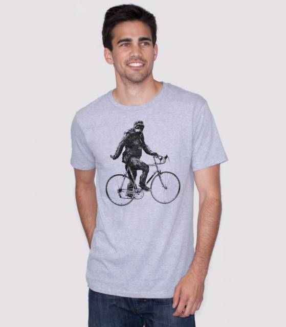 Sasquatch Cyclist T Shirt from Headline Shirts - The Shirt List