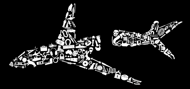 108 Objects from Flight 815 T-Shirt from Nathan Pyle 108 Objects from Flight 815 by Nathan Pyle at Threadless