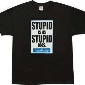 Stupid Is As Stupid Does Forrest Gump T-Shirt