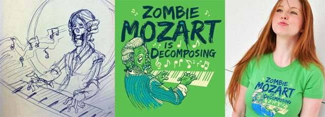 Sketch to Finished Art to T-Shirt