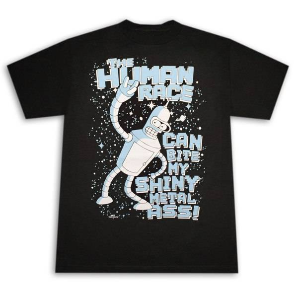 Futurama Bender Human Race Shiny Metal Ass T-Shirt