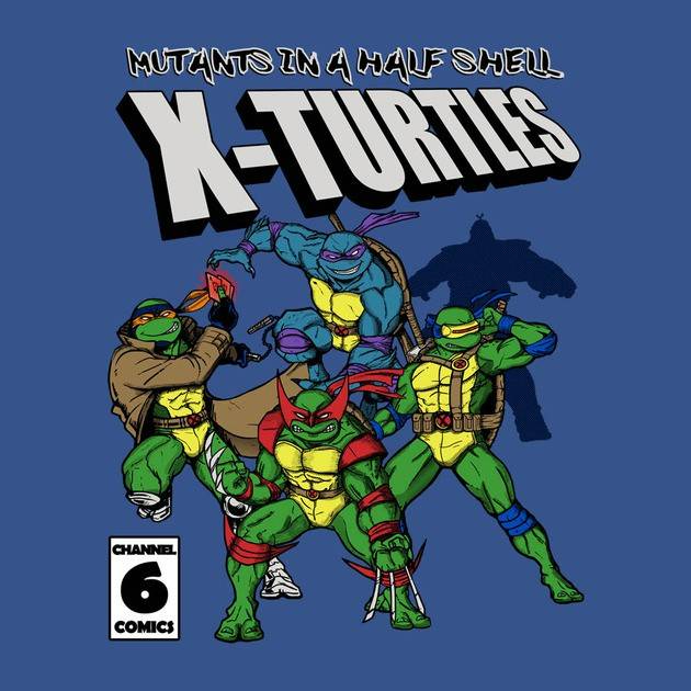 X-TURTLES MUTANTS IN A HALF SHELL