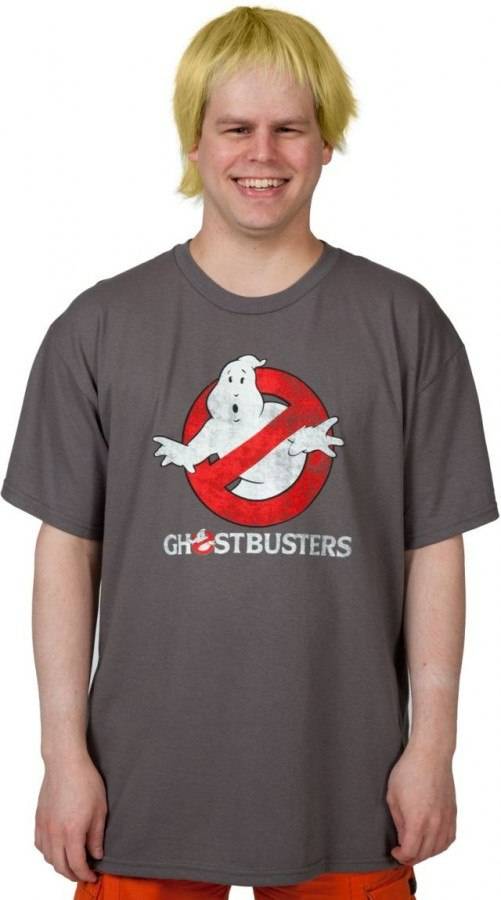 Charcoal Distressed Ghostbusters Logo T-Shirt Charcoal Distressed Ghostbusters Logo