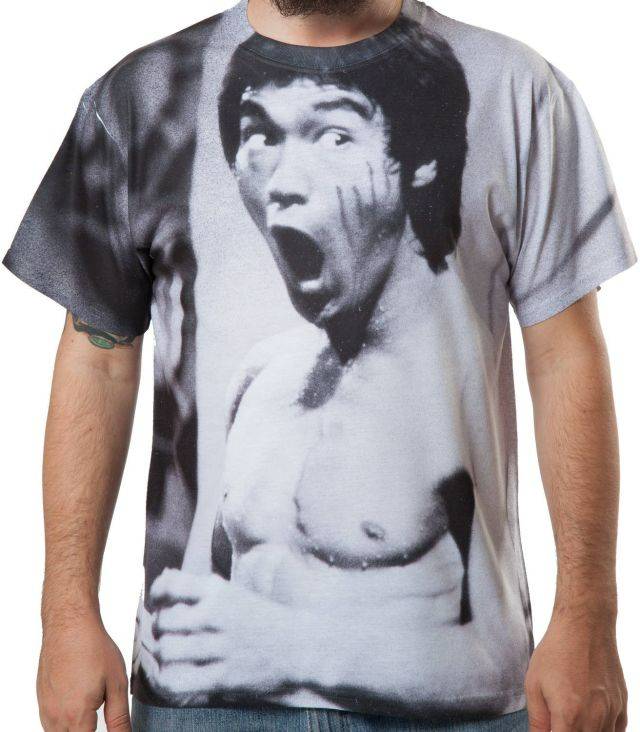 Black and White Bruce Lee T-Shirt Black and White Bruce Lee