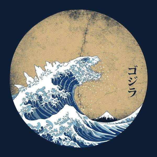 Hokusai Kaiju - Vintage Version