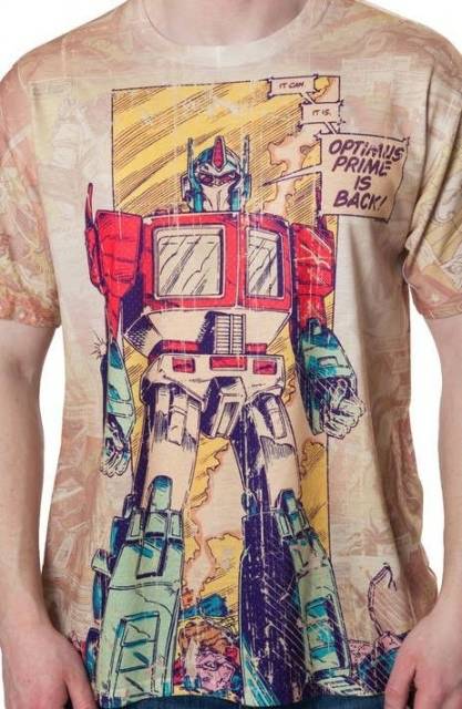 Comic Panel Optimus Prime Transformers