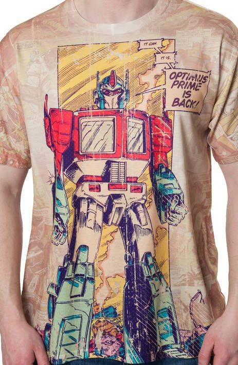 Comic Panel Optimus Prime Transformers