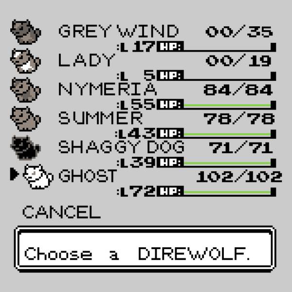 Choose a Direwolf