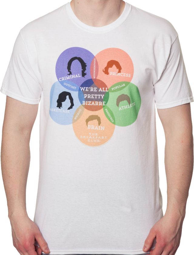 Venn Diagram Breakfast Club T-Shirt Venn Diagram Breakfast Club