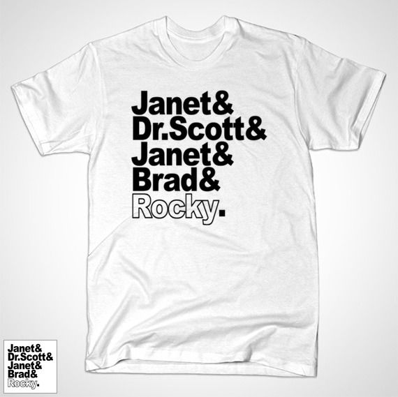 THE ROCKY HORROR TYPOGRAPHY SHOW T-Shirt THE ROCKY HORROR TYPOGRAPHY SHOW