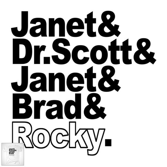 THE ROCKY HORROR TYPOGRAPHY SHOW Design THE ROCKY HORROR TYPOGRAPHY SHOW