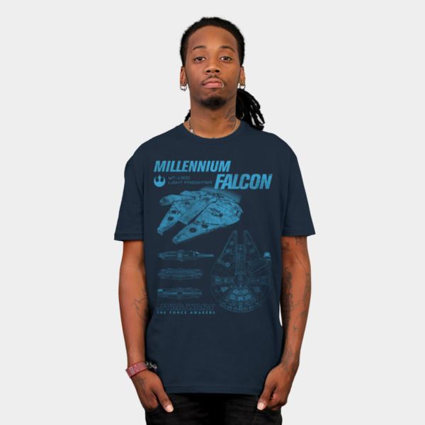 Millennium Falcon Schematics T-Shirt Millennium Falcon Schematics