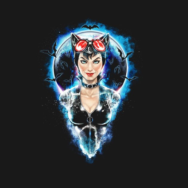 Meow at the Moon Catwoman Portrait