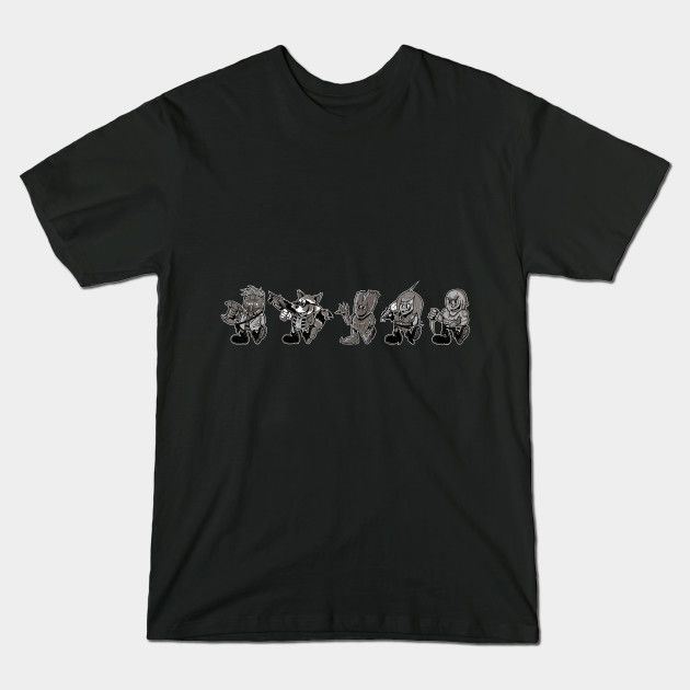 GUARDIANS OF THE GALAXY, VINTAGE CARTOON T-Shirt GUARDIANS OF THE GALAXY, VINTAGE CARTOON