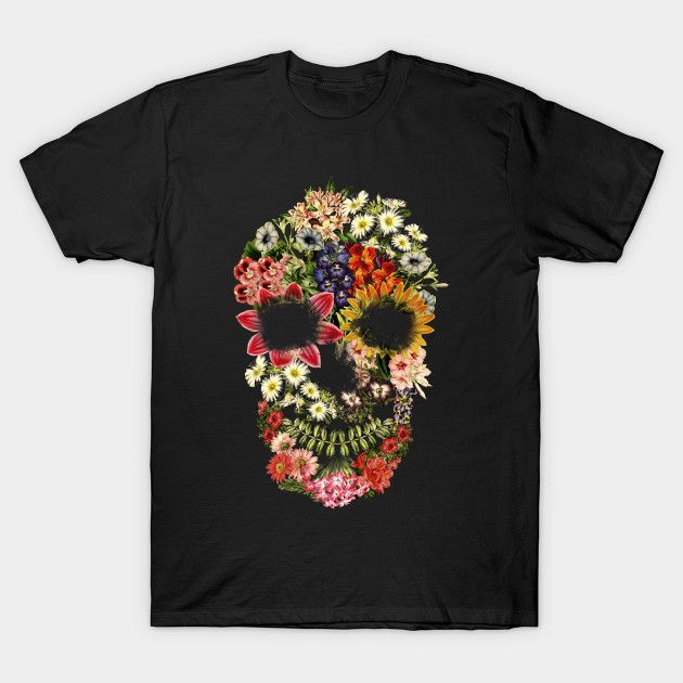 FLORAL SKULL VINTAGE BLACK