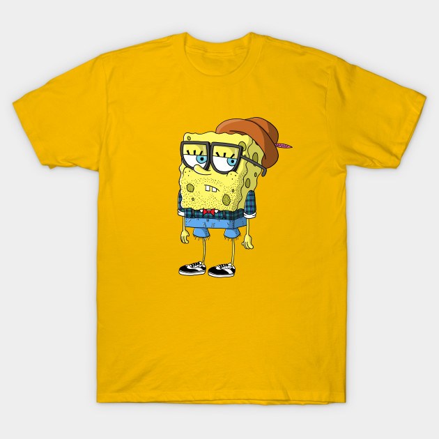 HIPSTER SPONGEBOB SQUAREPANTS T-Shirt HIPSTER SPONGEBOB SQUAREPANTS