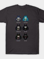 Ages of Batman in 8-bit T-Shirt