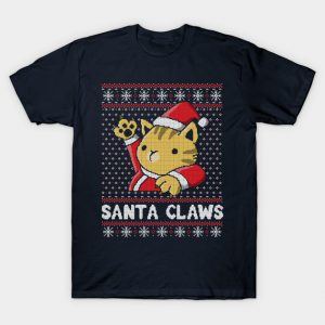 Xmas ugly sweater Cat Santa Claws