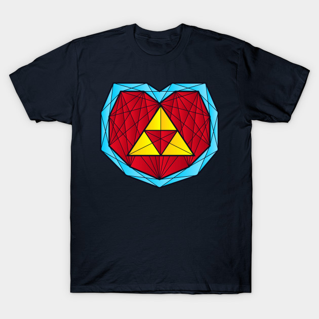 Hyrule Heart Container - Polygon Stainglass Collection T-Shirt Hyrule Heart Container - Polygon Stainglass Collection