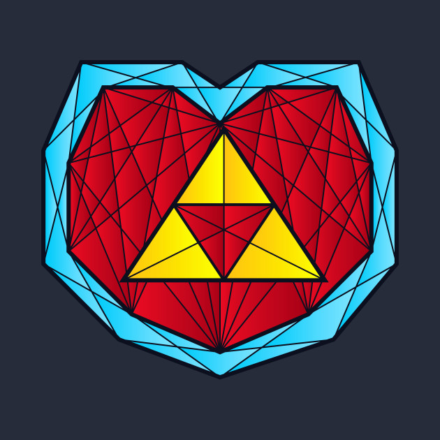 Hyrule Heart Container - Polygon Stainglass Collection Design Hyrule Heart Container - Polygon Stainglass Collection
