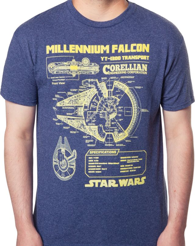 Millennium Falcon Schematic T-Shirt Millennium Falcon Schematic