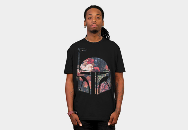 Floral Boba Fett Helmet T-Shirt Floral Boba Fett Helmet