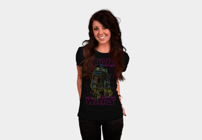 A Retro Star Wars Neon R2-D2 T-Shirt - The Shirt List