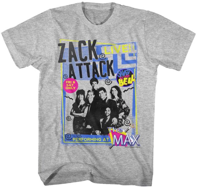 Zack Attack Live Saved By The Bell T-Shirt Zack Attack Live Saved By The Bell