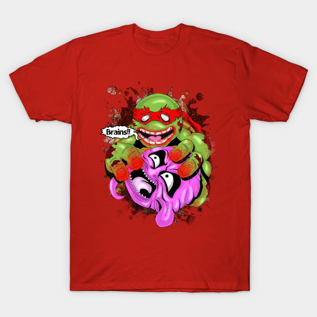 Zombie Ninja turtle eating Krang Brains