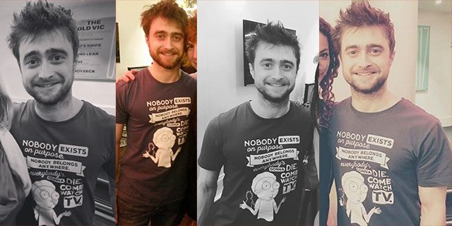 Daniel Radcliffe Wearing Rick and Morty T-Shirt