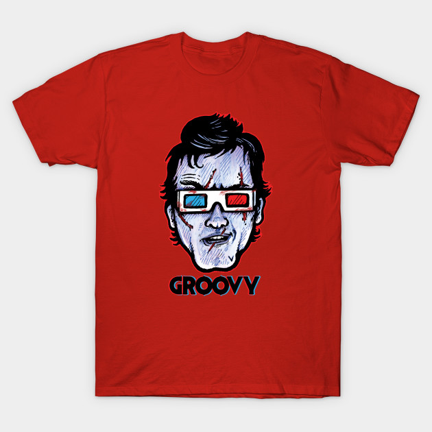 Groovy 3D... Evil Dead Ash Williams Wearing 3D Glasses