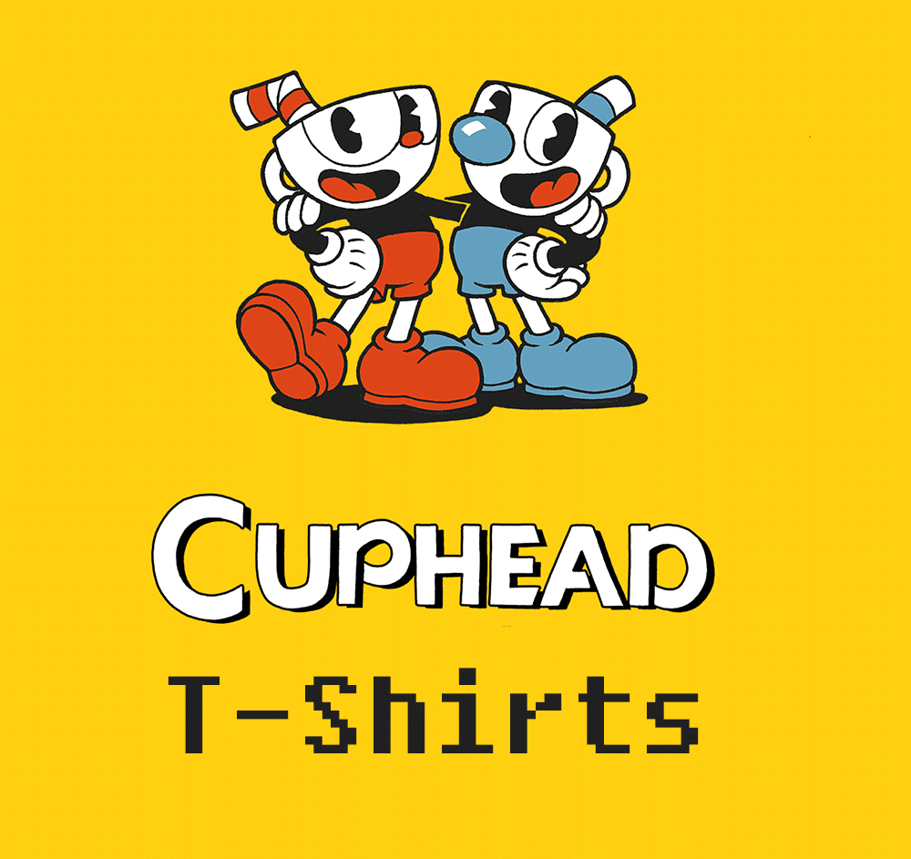 T-shirt Graphique Cuphead Neuf En Coton - Idée Cadeau Jeu Vidéo