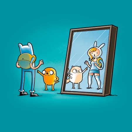 Finn and jake through the mirror Finn and jake through the mirror