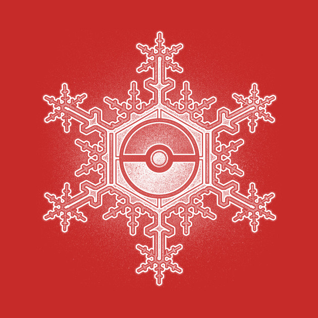 Pokeball Snowflake Design Pokeball Snowflake