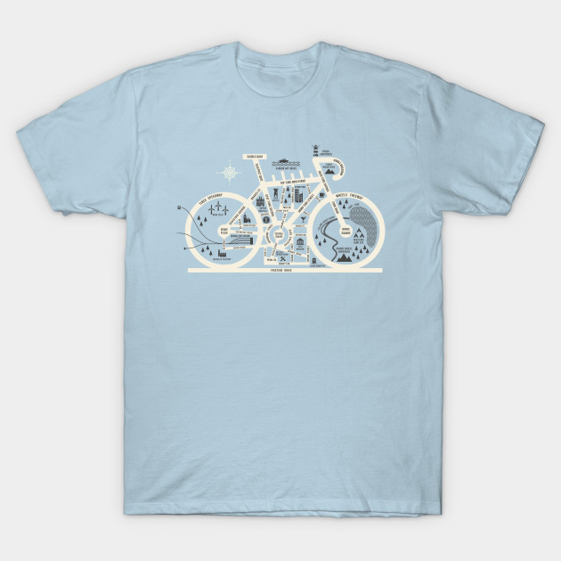 Bike City Map T-Shirt Bike City Map