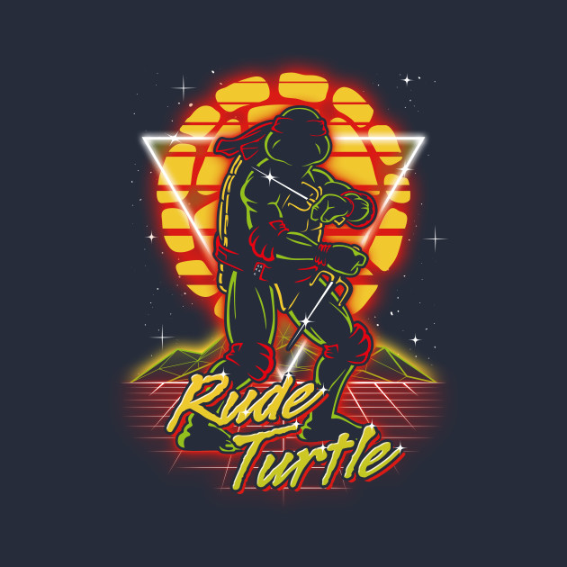 Retro Rude Turtle Design Retro Rude Turtle