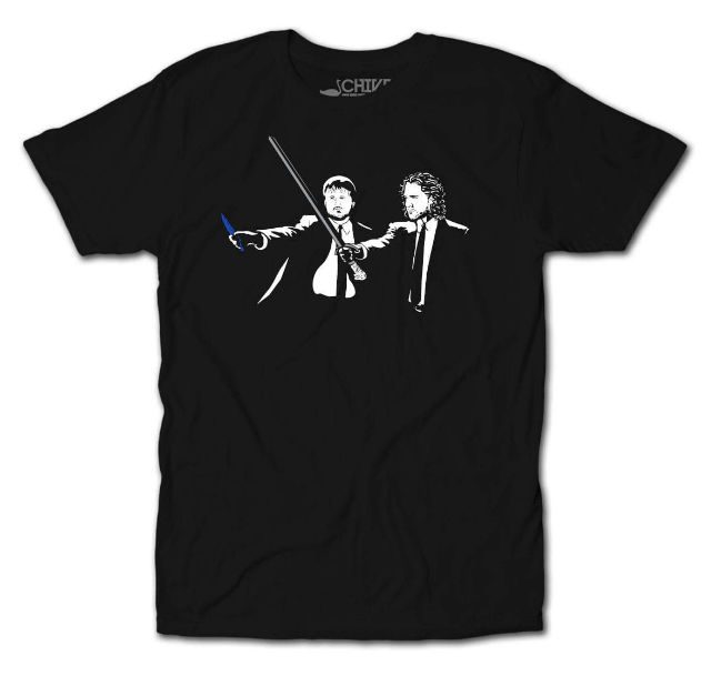 GAME OF FICTION T-Shirt Jon Snow and Samwell Tarley T-Shirt