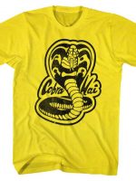 Karate Kid Yellow Cobra Kai Logo T-Shirt