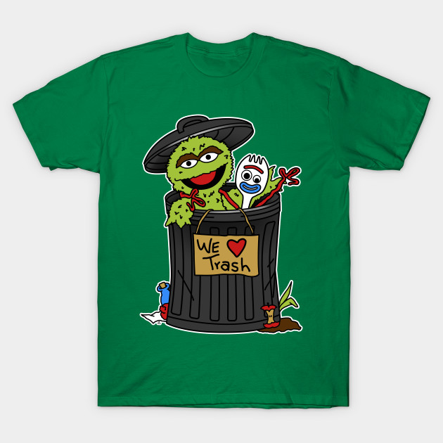 Oscar the Grouch and Forky T-Shirt