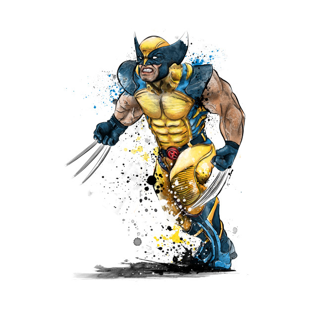 Mutant Rage Watercolor Wolverine