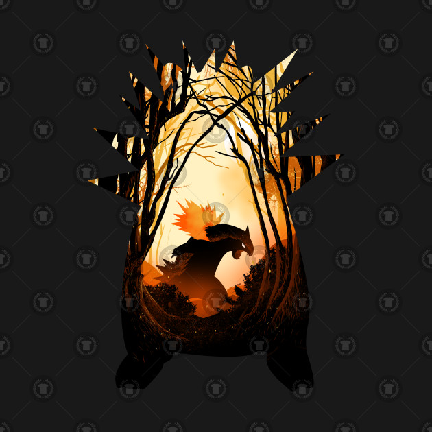 The burned forest Pokemon Typhlosion