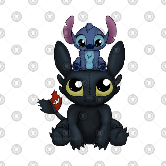 Stitch and Toothless