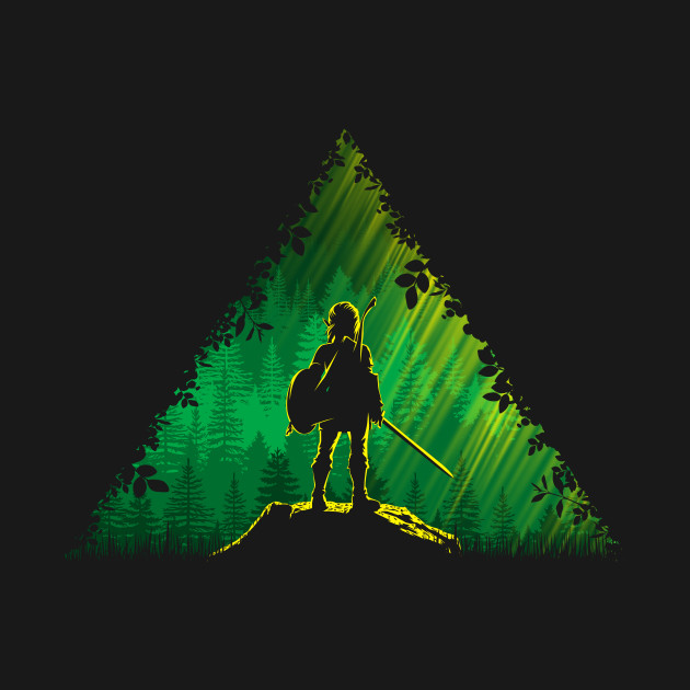 Link in forest Legend of Zelda Link
