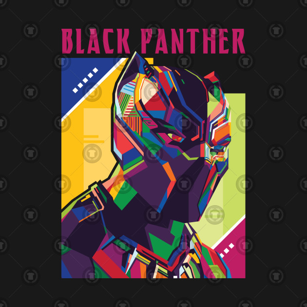 BLACK PANTHER WPAP FANART Design BLACK PANTHER WPAP FANART