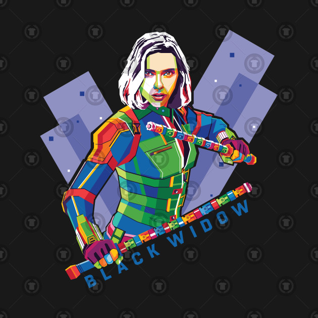 Black Widow Pop Art