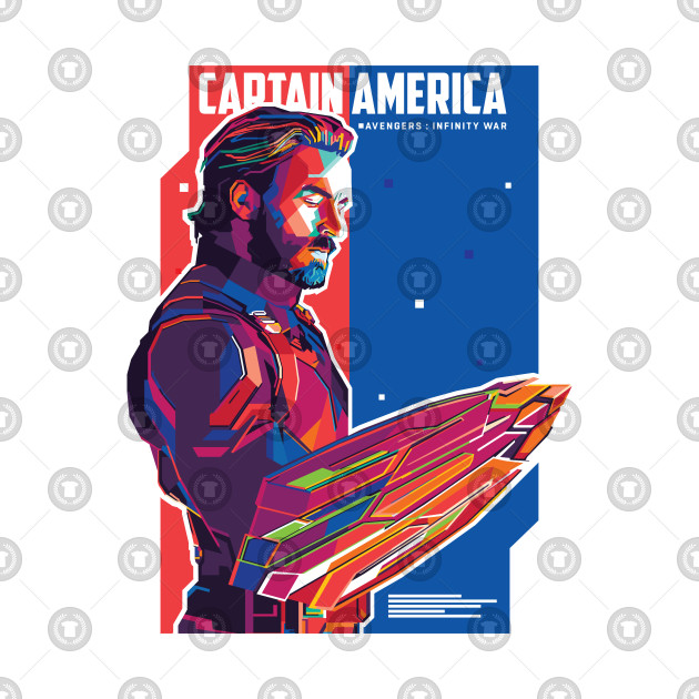 CAPTAIN AMERICA WPAP Fanart Design CAPTAIN AMERICA WPAP Fanart