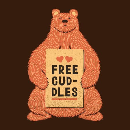 Cute Bear Free Cuddles Orange