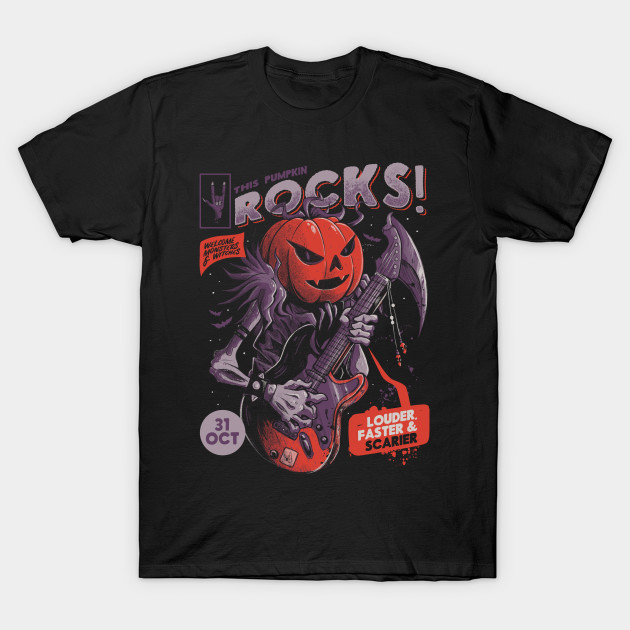Rock Pumpkin Halloween T-Shirt