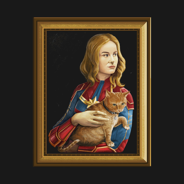 Heroine with an cat frame Design Heroine with an cat frame